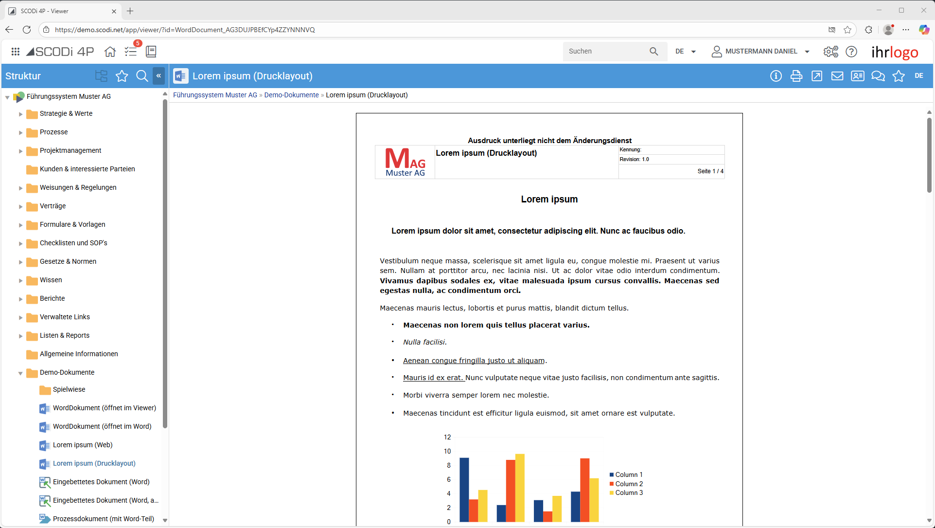 QM Software SCODi 4P - Word Drucklayout