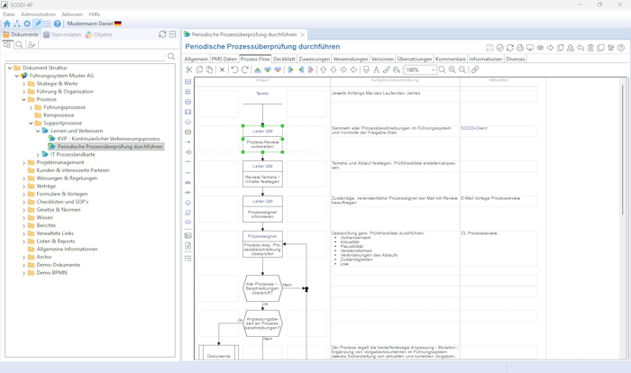 QM Software SCODi 4P - Flussdiagramm