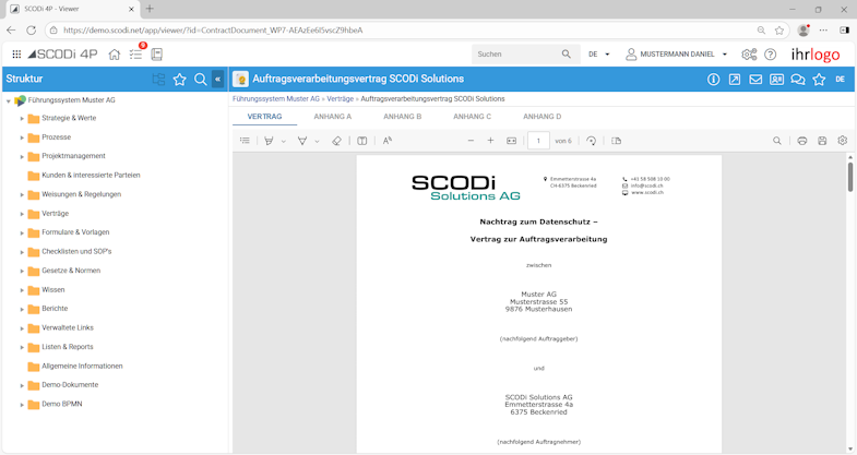 QM Software SCODi 4P - Vertragsmanagement