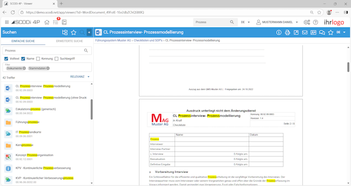 QM Software SCODi 4P - Webapplikation  